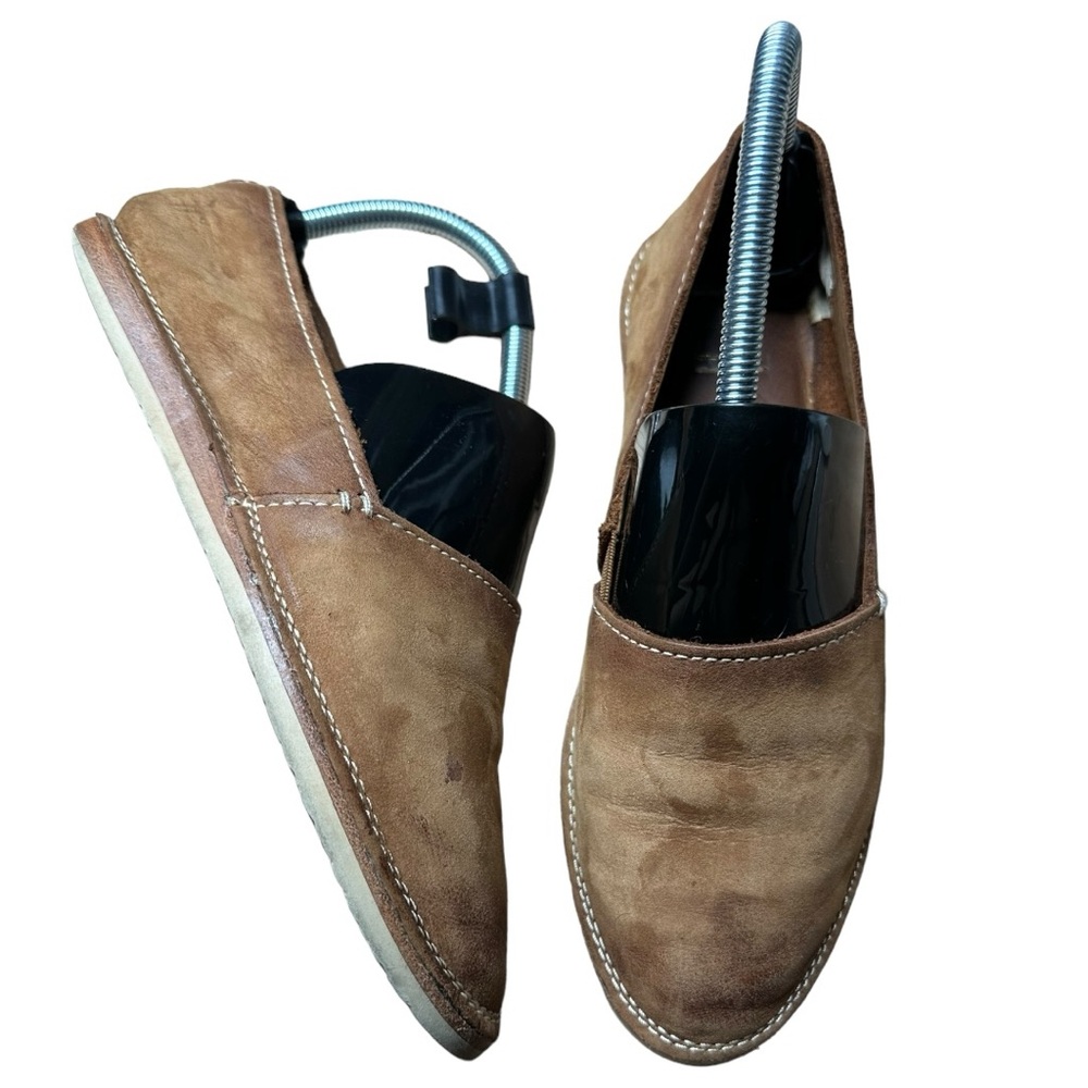 FRYE Brown Leather Slip-on Loafers Size 6.5M Women Shoe Comfort Classic
